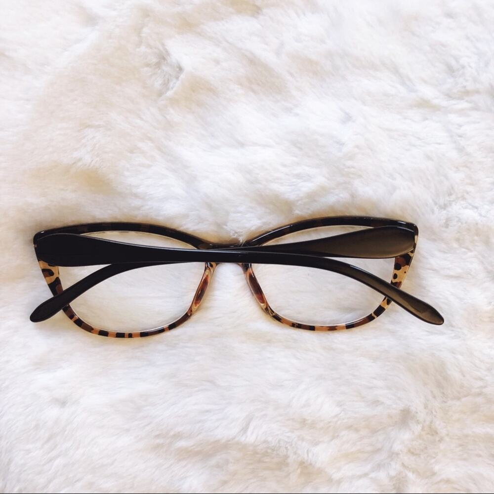 Bailey Cheetah Cat Eye Bi-Focal Reader Glasses - Picture 5 of 10